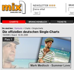 Mark Medlock - Summer Love auf Platz 1